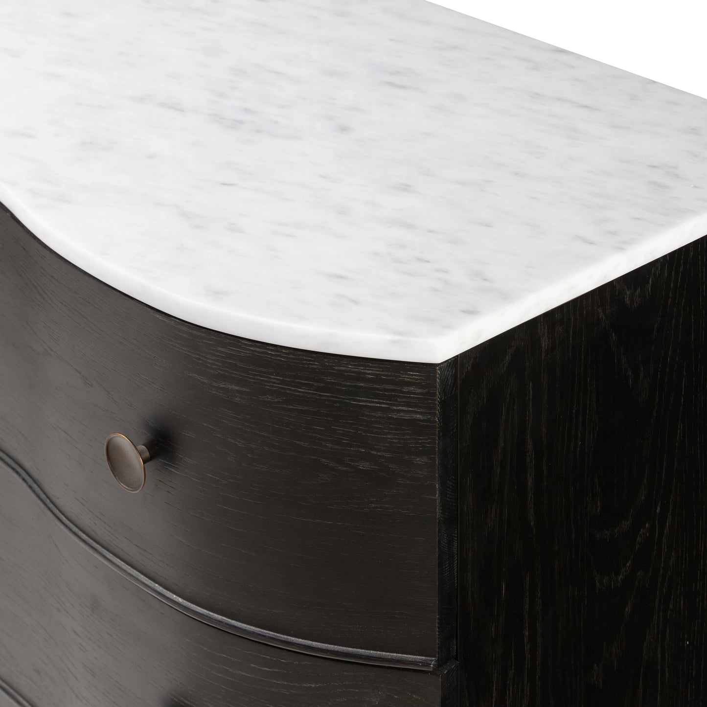 021 SI-2094206 | Closeup | Tiago Marble Chest by Four Hands. Made from solid oak, oak veneer, solid marble in a modern style.