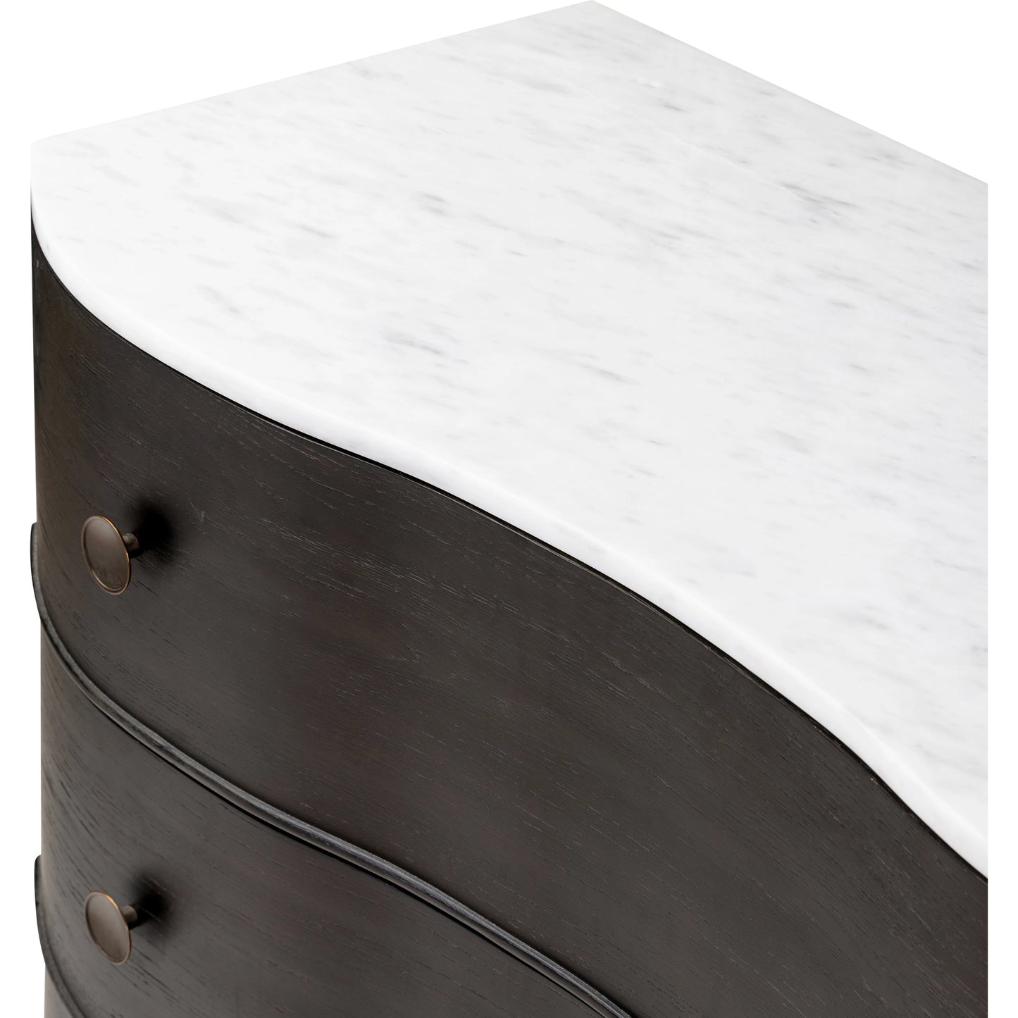 022 SI-2094206 | Closeup | Tiago Marble Chest by Four Hands. Made from solid oak, oak veneer, solid marble in a modern style.
