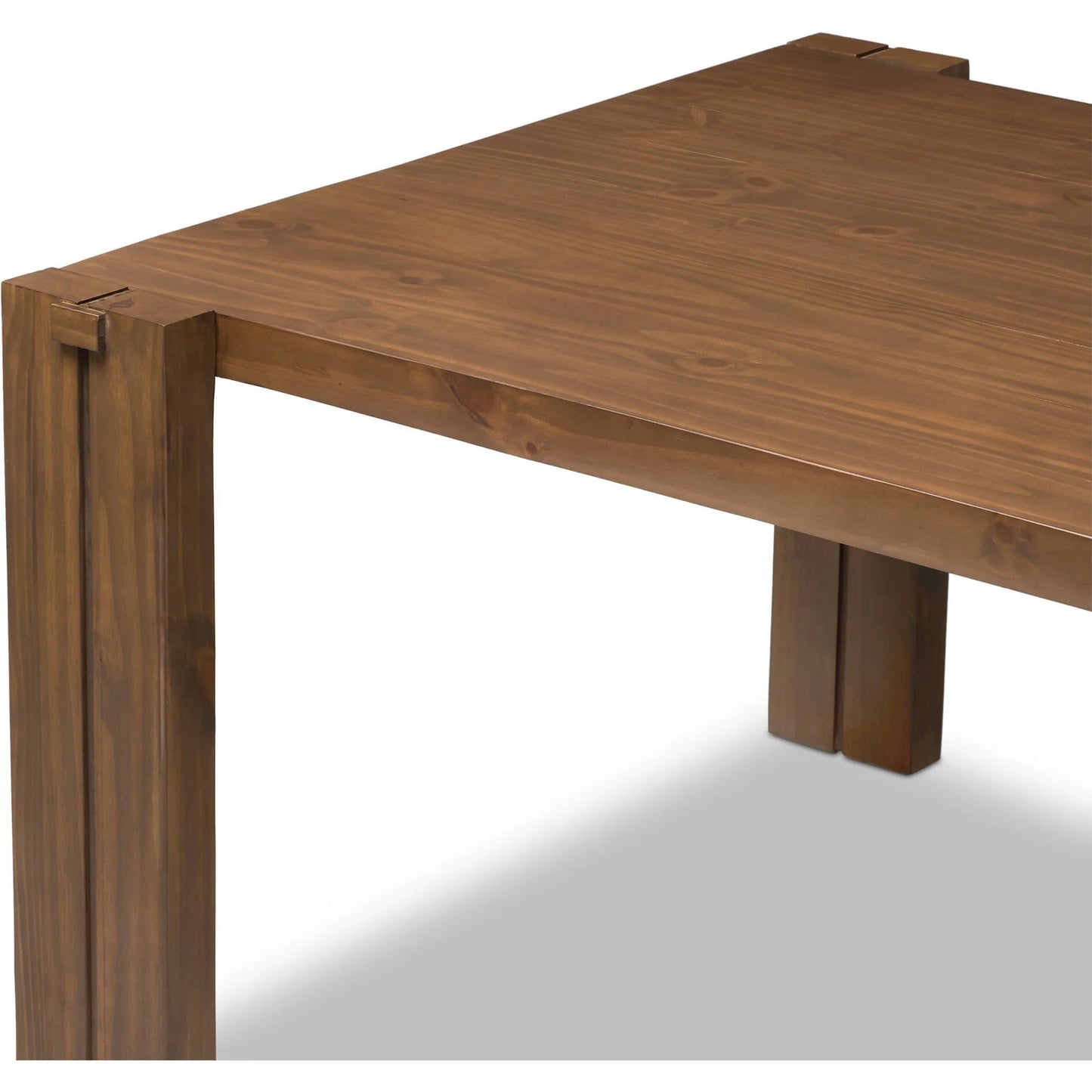 005 SI-2635301 | Closeup | Etro Dining Table by Four Hands in tawny pine, tawny poplar. Made from solid pine, solid poplar in a unique style.