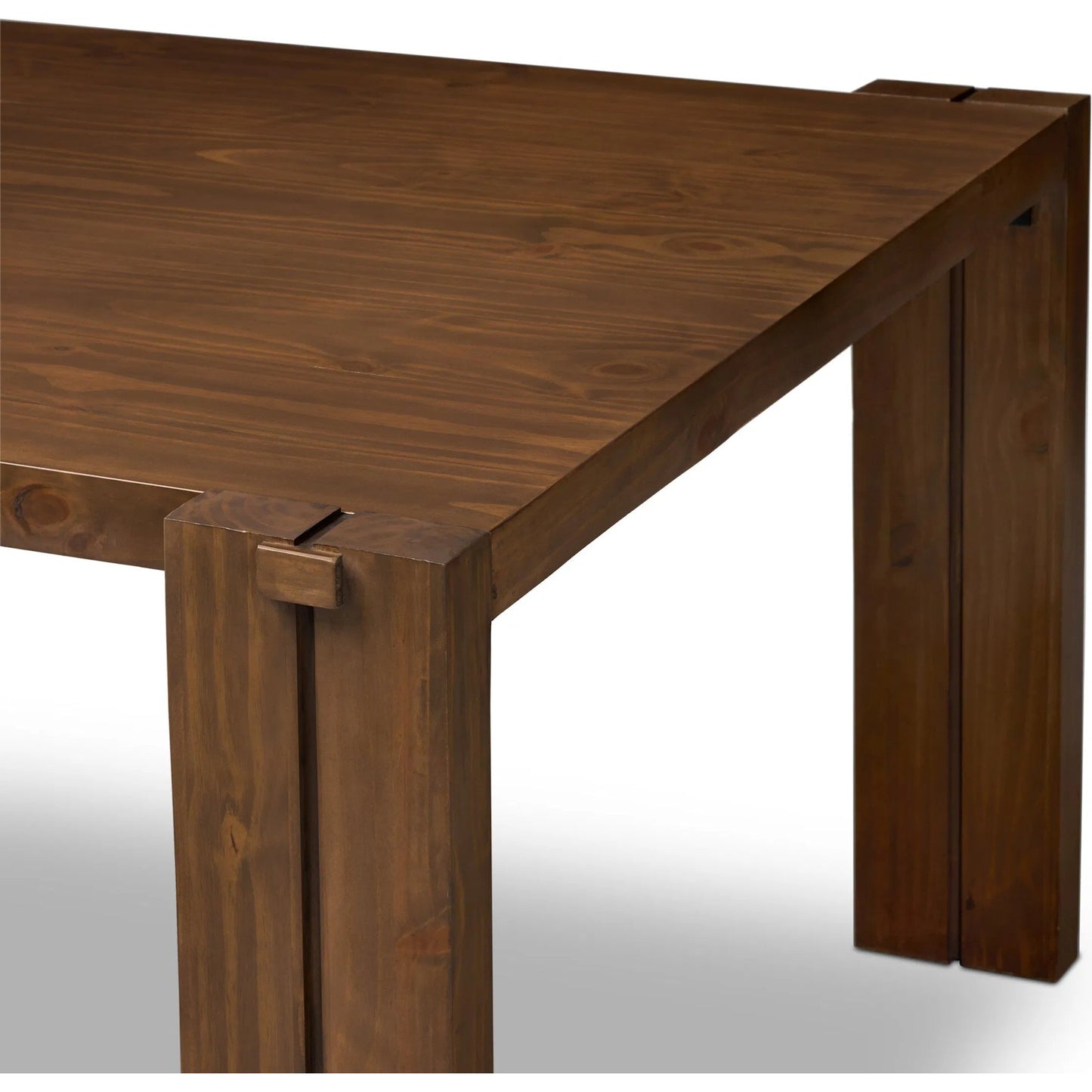 006 SI-2635301 | Closeup | Etro Dining Table by Four Hands in tawny pine, tawny poplar. Made from solid pine, solid poplar in a unique style.