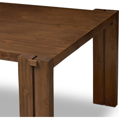 Etro Dining Table by Four Hands in tawny pine, tawny poplar. Made from solid pine, solid poplar in a unique style.