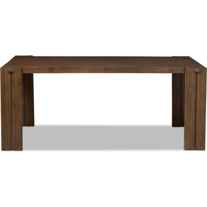 Etro Dining Table by Four Hands in tawny pine, tawny poplar. Made from solid pine, solid poplar in a unique style.