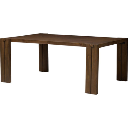 Etro Dining Table by Four Hands in tawny pine, tawny poplar. Made from solid pine, solid poplar in a unique style.