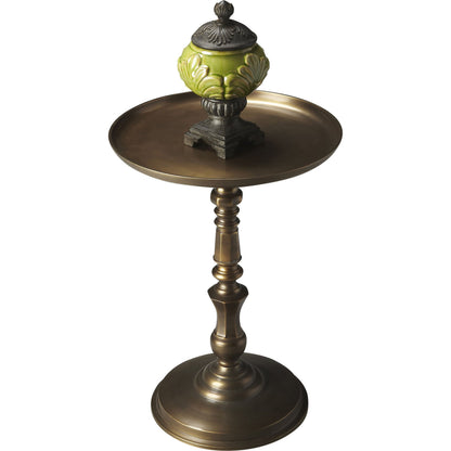 Orleans Side Table by Butler Specialty Company in bronze and metalworks. Made from aluminum in a traditional style.
