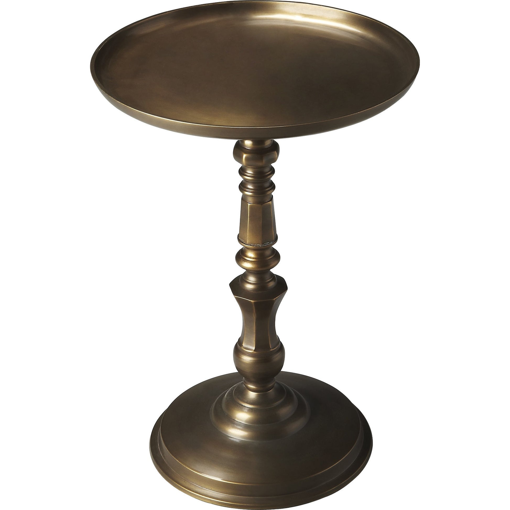 Orleans Side Table by Butler Specialty Company in bronze and metalworks. Made from aluminum in a traditional style.