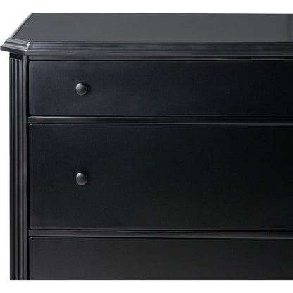 Lendon 6 Drawer Dresser by Four Hands in black. Made from iron in a modern style.