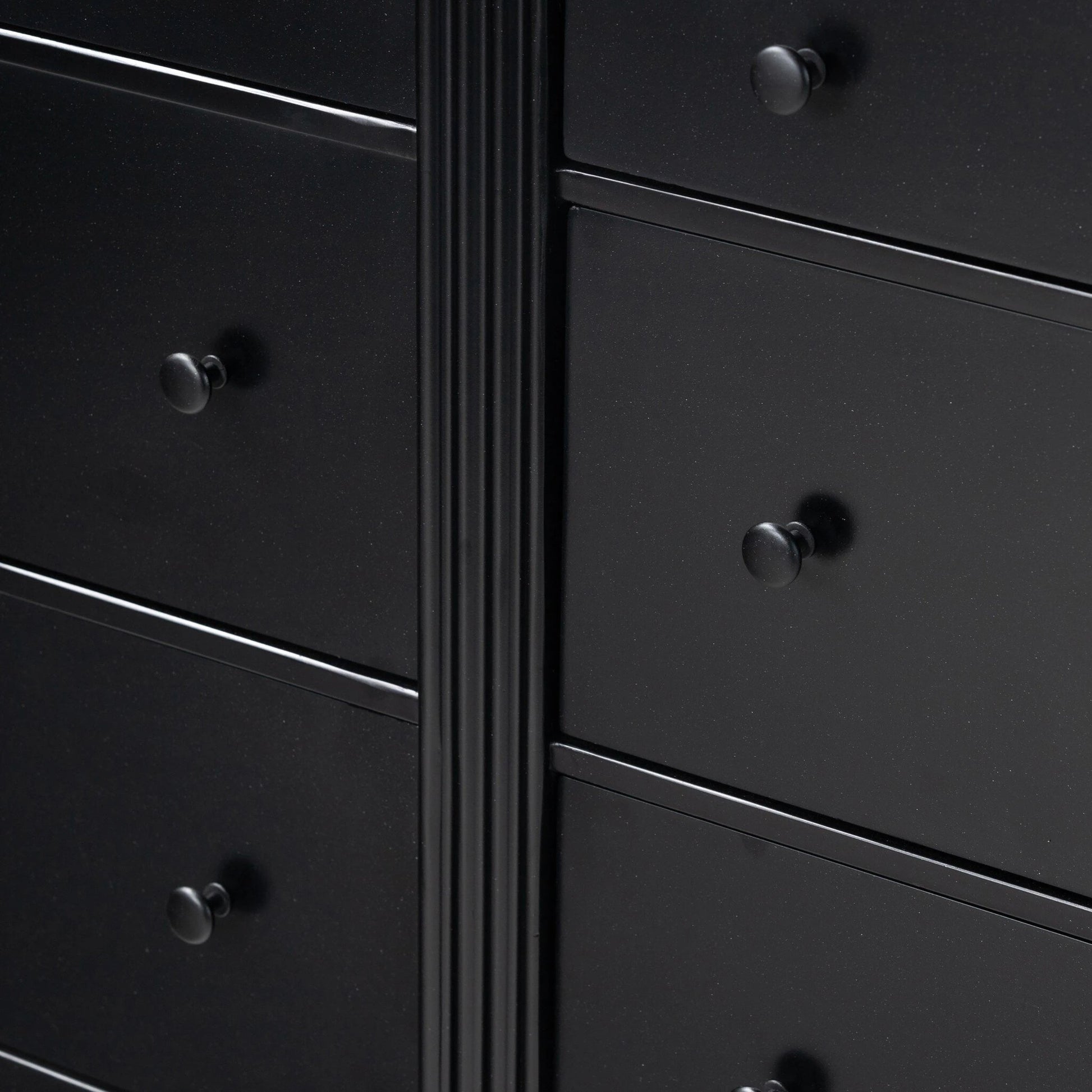 Lendon 6 Drawer Dresser by Four Hands in black. Made from iron in a modern style.