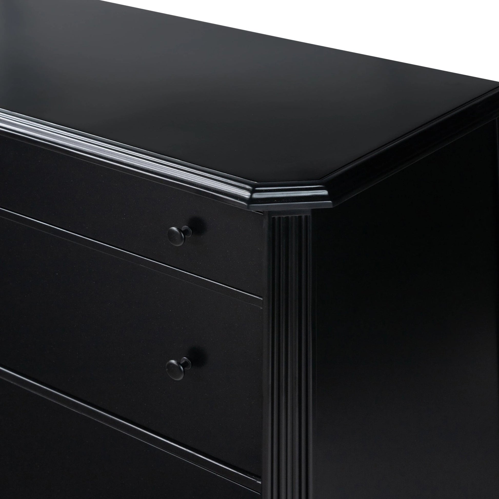 Lendon 6 Drawer Dresser by Four Hands in black. Made from iron in a modern style.