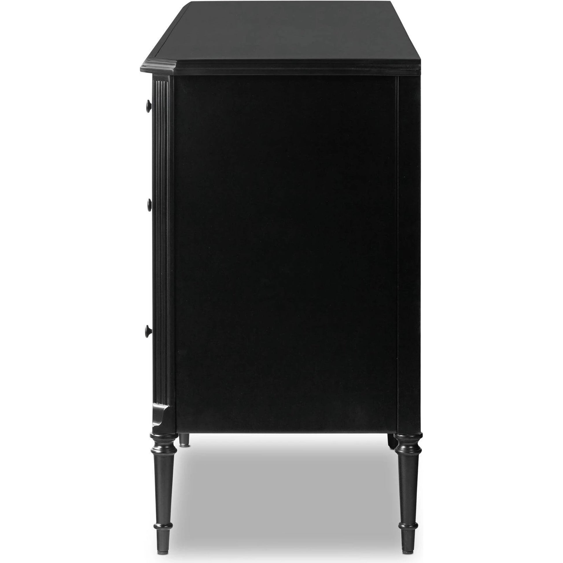 Lendon 6 Drawer Dresser by Four Hands in black. Made from iron in a modern style.