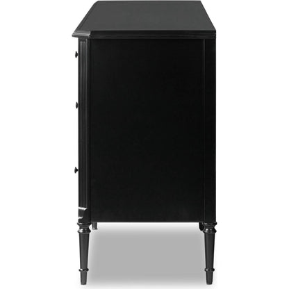 Lendon 6 Drawer Dresser by Four Hands in black. Made from iron in a modern style.