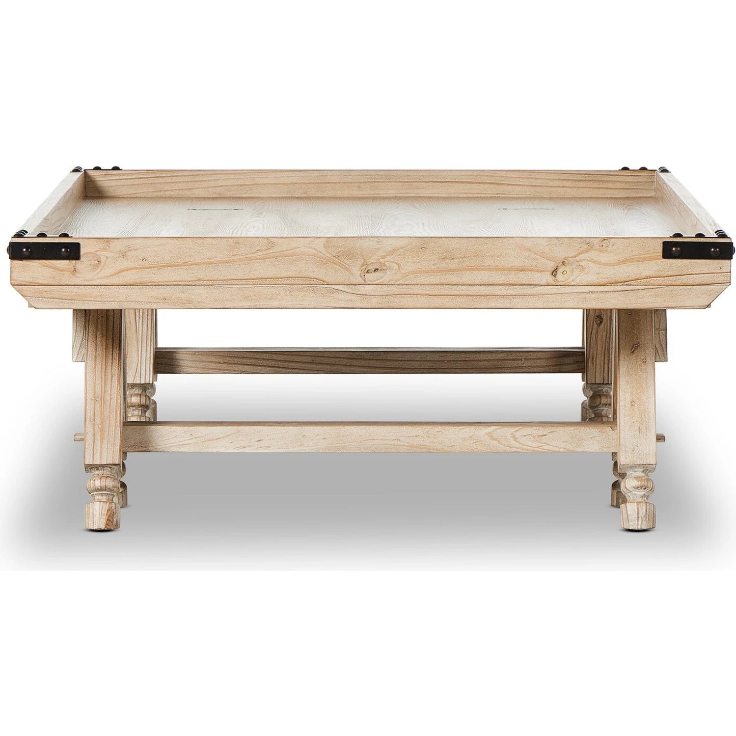 004 SI-2137639 | Additional Silo | The Don't Try to Explain It Table by Four Hands in natural pine, aged bronze. Made from thick pine veneer, solid pine, zinc alloy in a modern style.