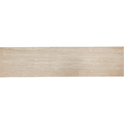 The Lazy Monsieur Partouche Table by Four Hands in distressed brown. Made from pine veneer, solid pine in a modern style.