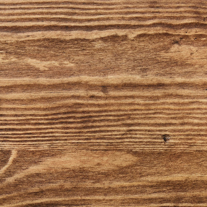 The Lazy Monsieur Partouche Table by Four Hands in distressed brown. Made from pine veneer, solid pine in a modern style.