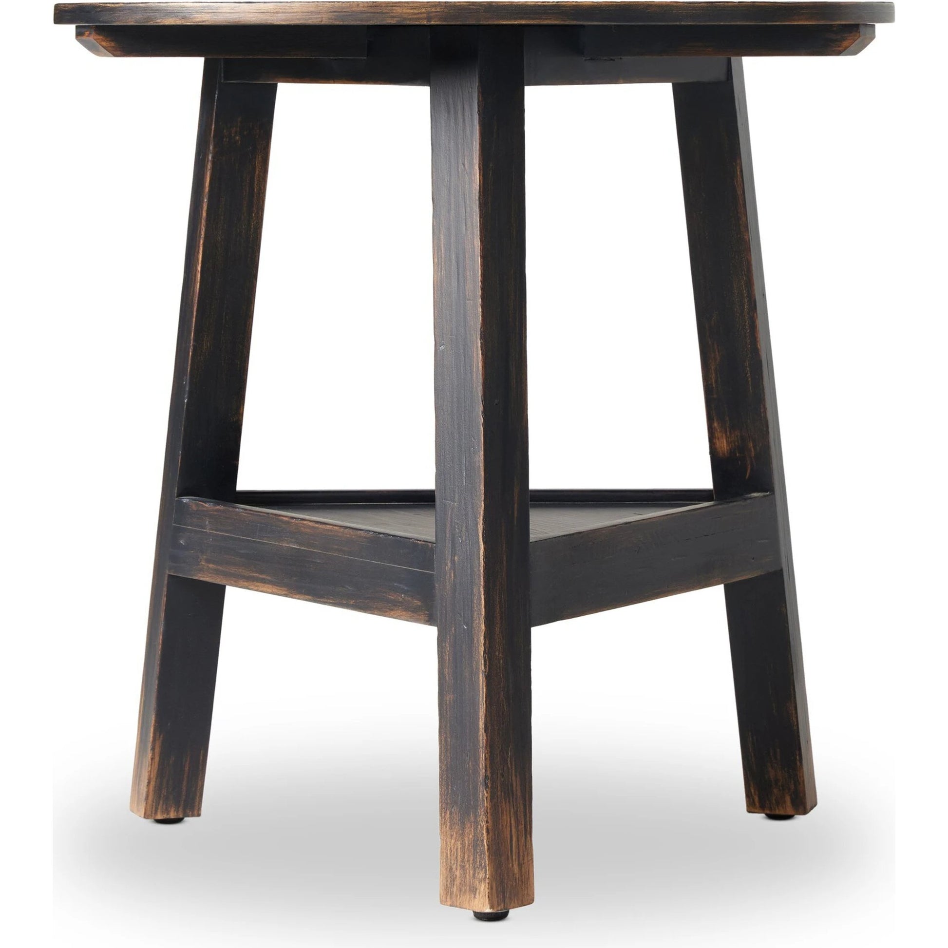 Kickapoo River Cricket Table by Four Hands in distressed black. Made from solid pine, pine veneer in a modern style.
