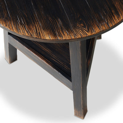 Kickapoo River Cricket Table by Four Hands in distressed black. Made from solid pine, pine veneer in a modern style.