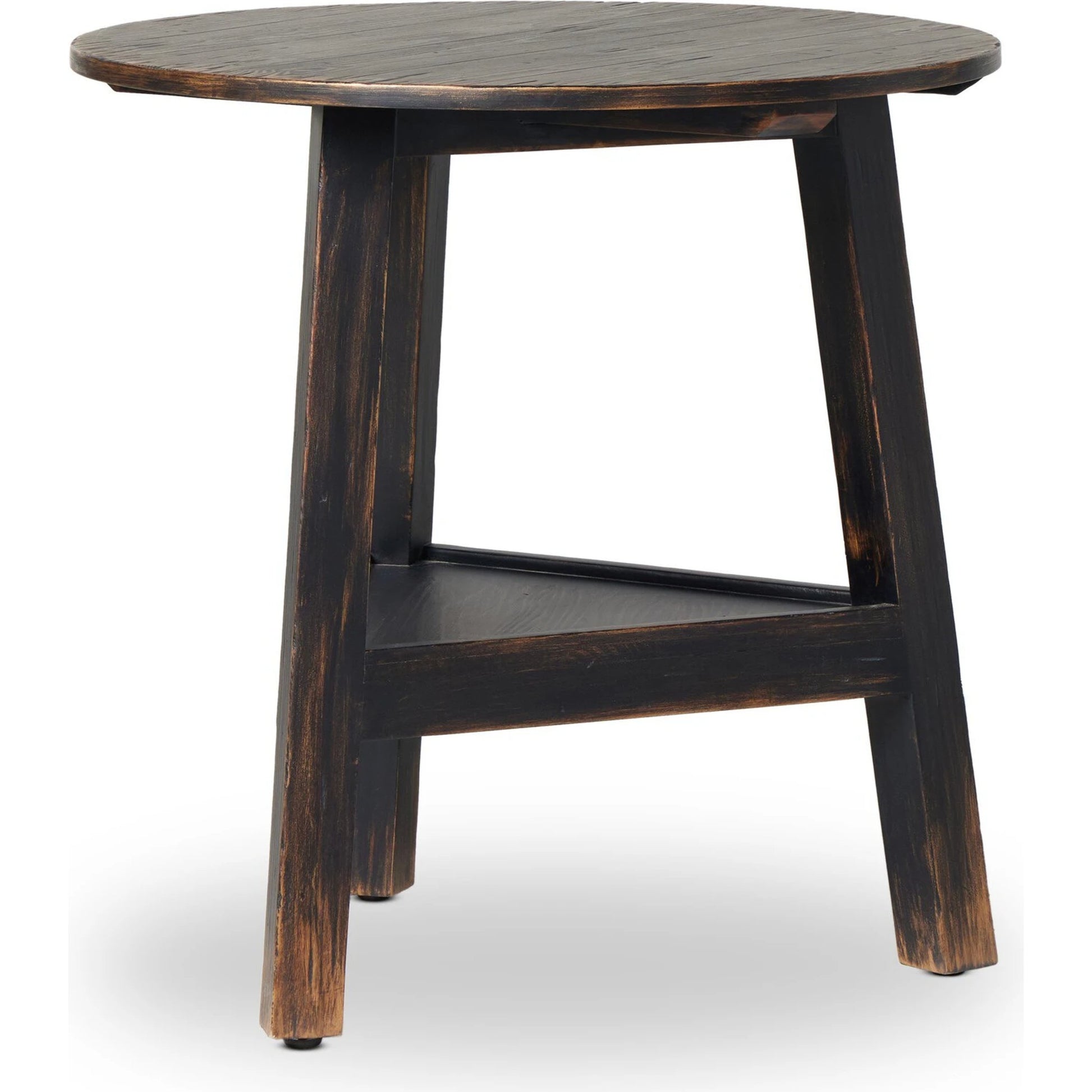 Kickapoo River Cricket Table by Four Hands in distressed black. Made from solid pine, pine veneer in a modern style.