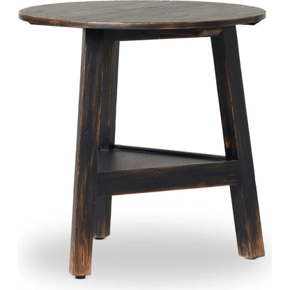 Kickapoo River Cricket Table by Four Hands in distressed black. Made from solid pine, pine veneer in a modern style.