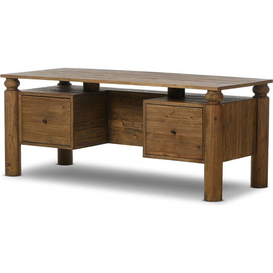 Kerrville Desk by Four Hands in light pine. Made from solid reclaimed pine in a unique style.