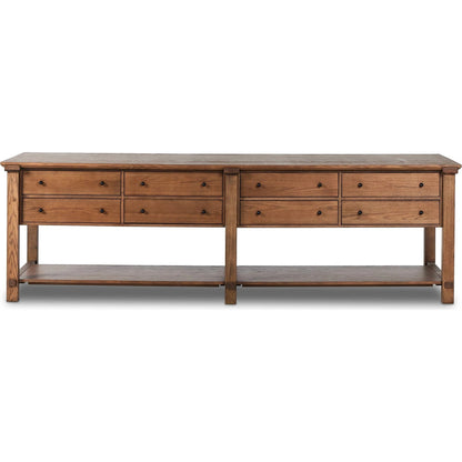 Gardendale Kitchen Island by Four Hands in tan oak veneer. Made from oak veneer, iron, solid oak in a modern style.