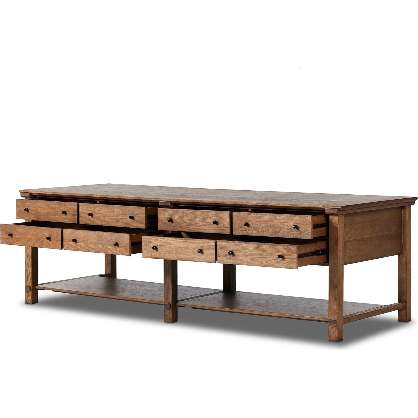 006 SI-2137331 | Additional Silo | Gardendale Kitchen Island by Four Hands in tan oak veneer. Made from oak veneer, iron, solid oak in a modern style.