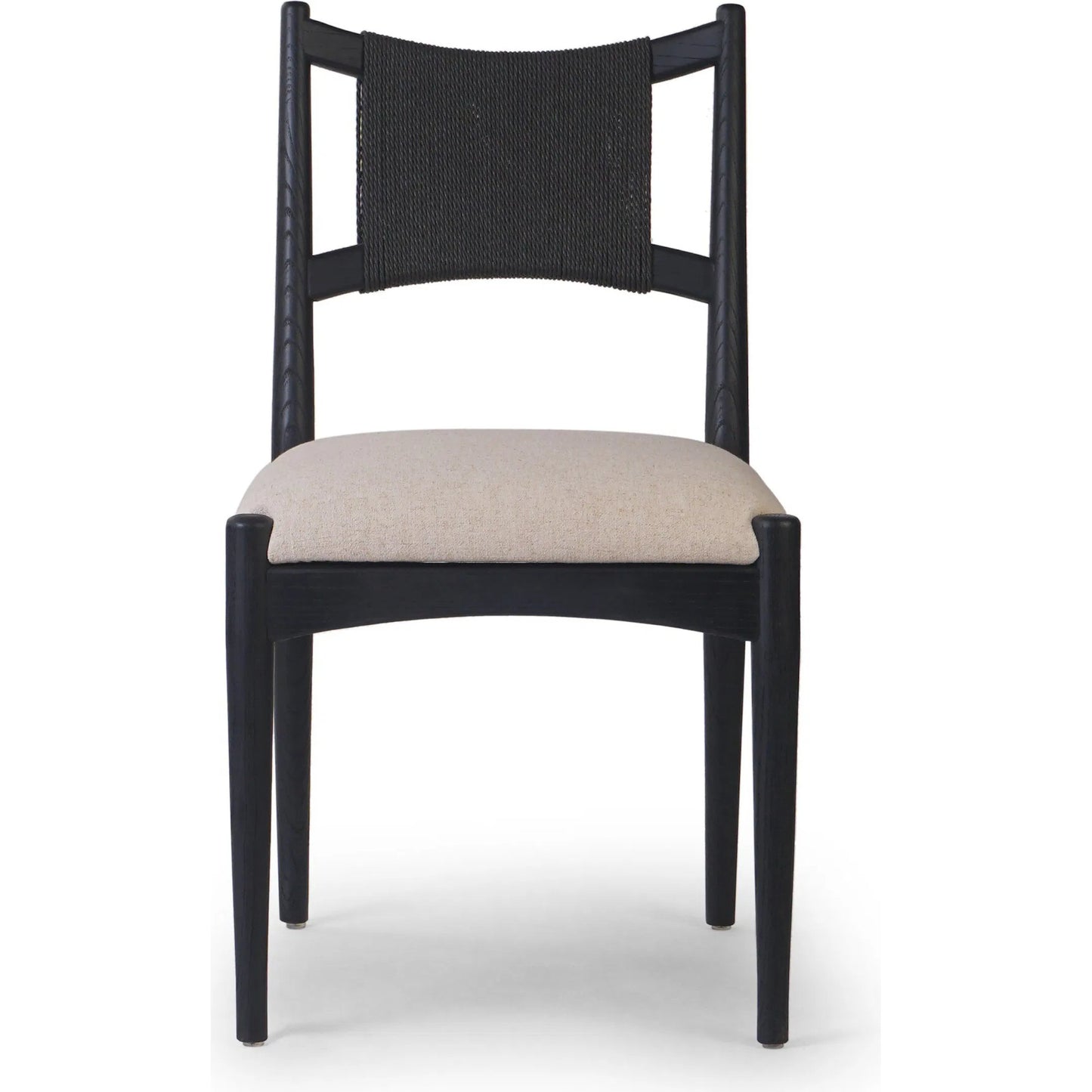 003 SI-2320083 | Additional Silo | Haddon Dining Chair by Four Hands. Made from 39% linen, 35% cotton, 26% polyester, solid nettlewood, rush in a unique style.