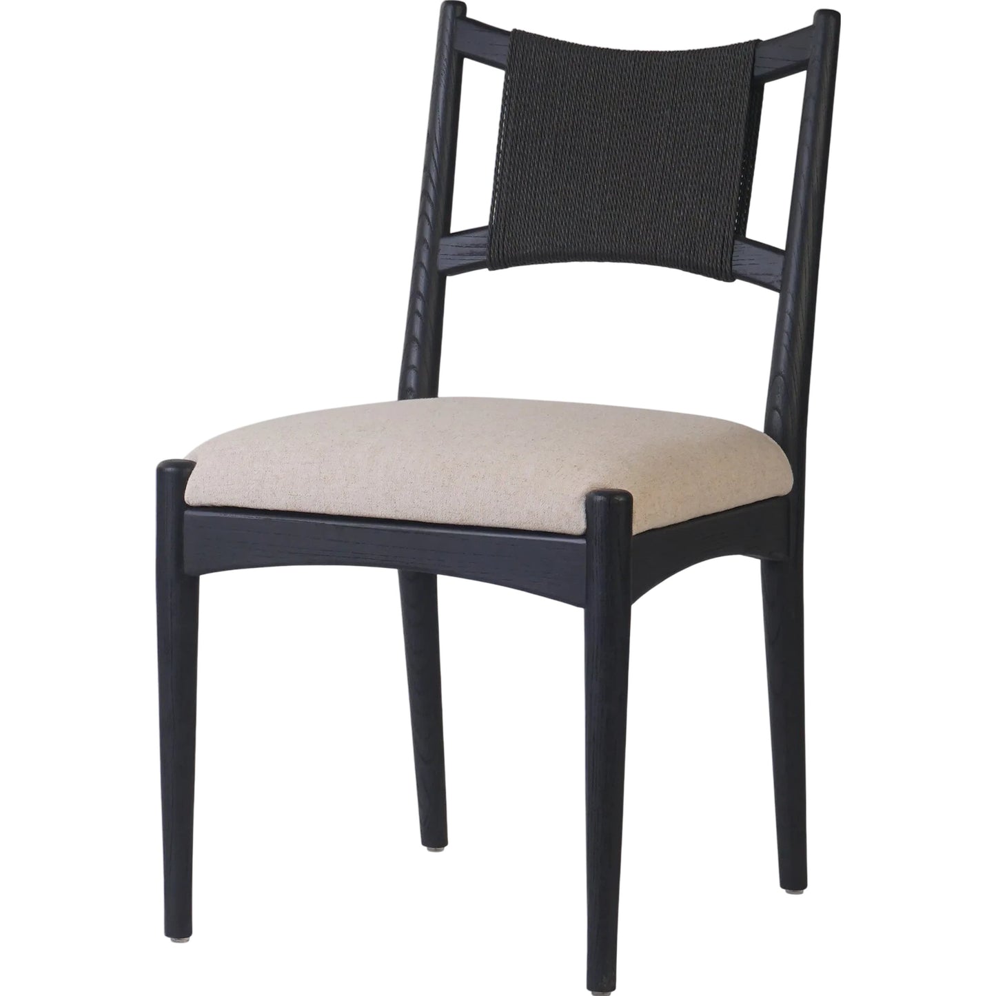 001 SI-2320083 | Primary Silo | Haddon Dining Chair by Four Hands. Made from 39% linen, 35% cotton, 26% polyester, solid nettlewood, rush in a unique style.