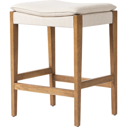 Aya Counter Stool by Four Hands in burnt oak. Made from unique in a modern style.
