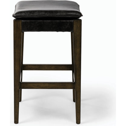 Aya Counter Stool by Four Hands in burnt oak. Made from unique in a modern style.