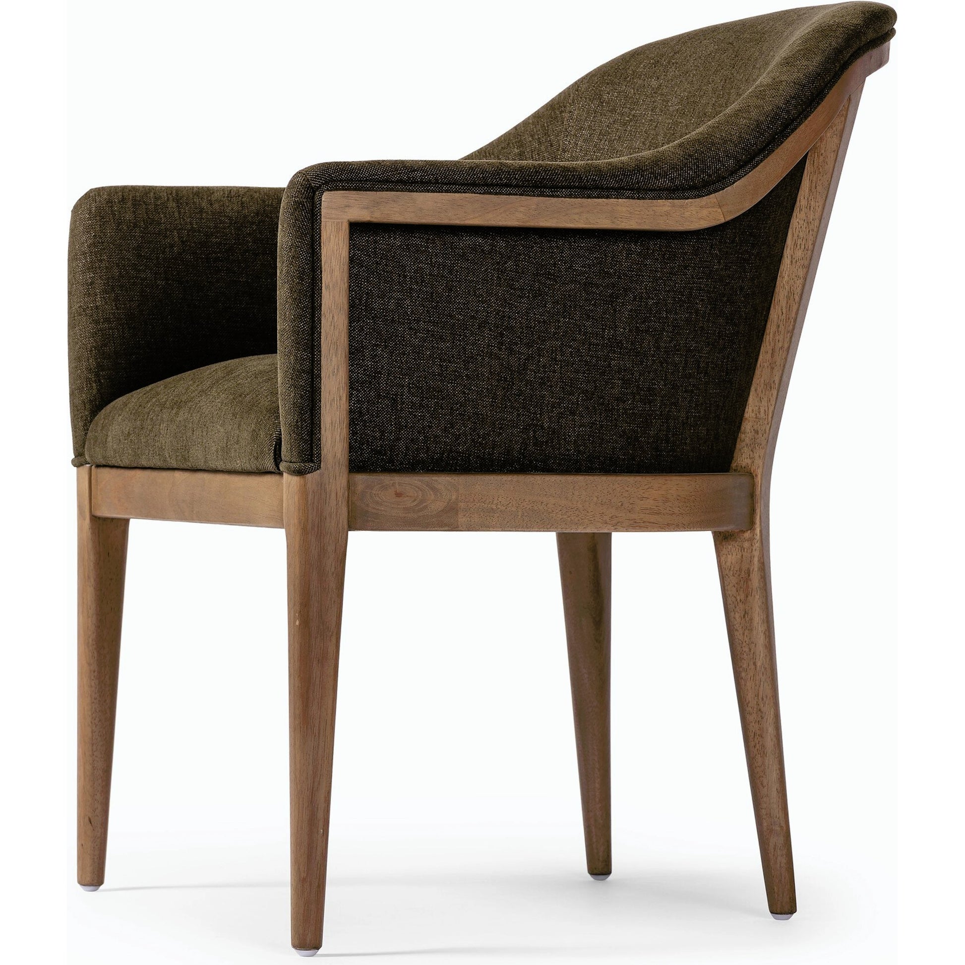 Colston Dining Chair by Four Hands in sutton olive. Made from 100% polyester, solid parawood in a modern style.