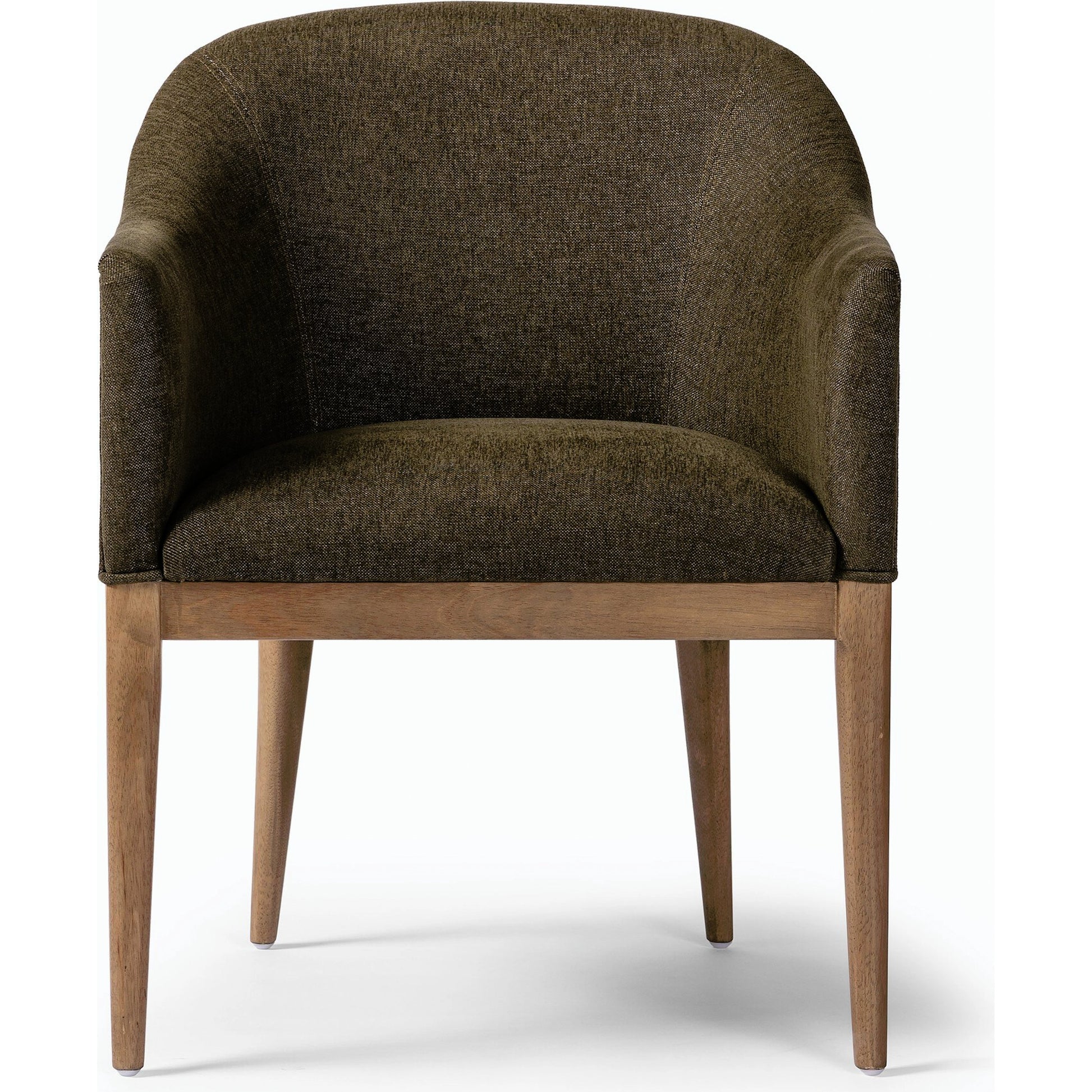 Colston Dining Chair by Four Hands in sutton olive. Made from 100% polyester, solid parawood in a modern style.