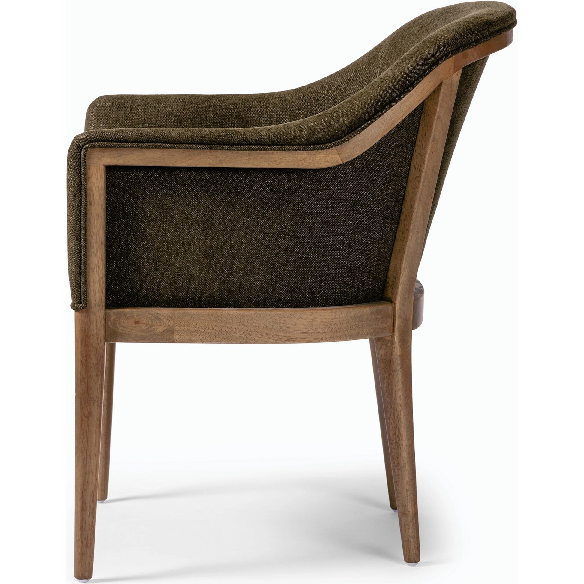Colston Dining Chair by Four Hands in sutton olive. Made from 100% polyester, solid parawood in a modern style.