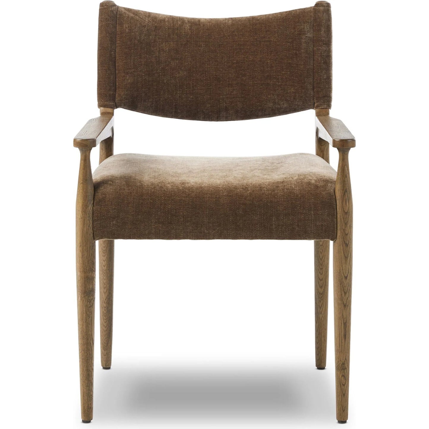 002 SI-2519207 | Additional Silo | Jayla Dining Armchair by Four Hands in altair mushroom, toasted oak. Made from 100% polyester, solid oak in a traditional style.