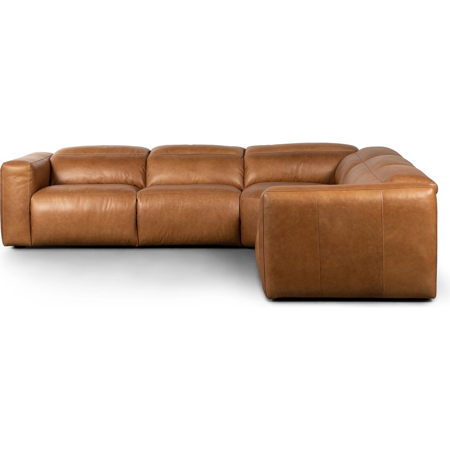 004 SI-2001827 | Additional Silo | Radley Power Recliner 5-Piece Sectional by Four Hands in sonoma butterscotch. Made from top grain leather, 100% polyester fiber, eucalyptus plywood in a modern style.