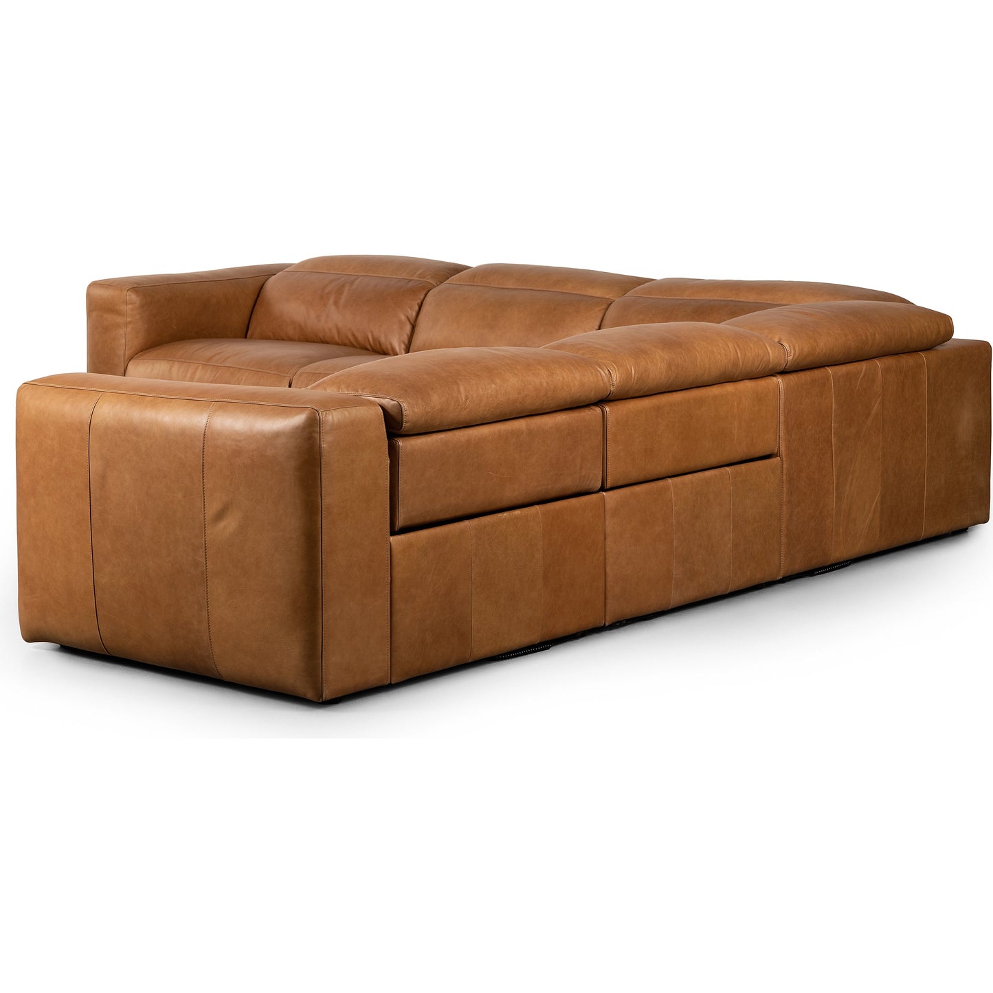 005 SI-2001827 | Additional Silo | Radley Power Recliner 5-Piece Sectional by Four Hands in sonoma butterscotch. Made from top grain leather, 100% polyester fiber, eucalyptus plywood in a modern style.