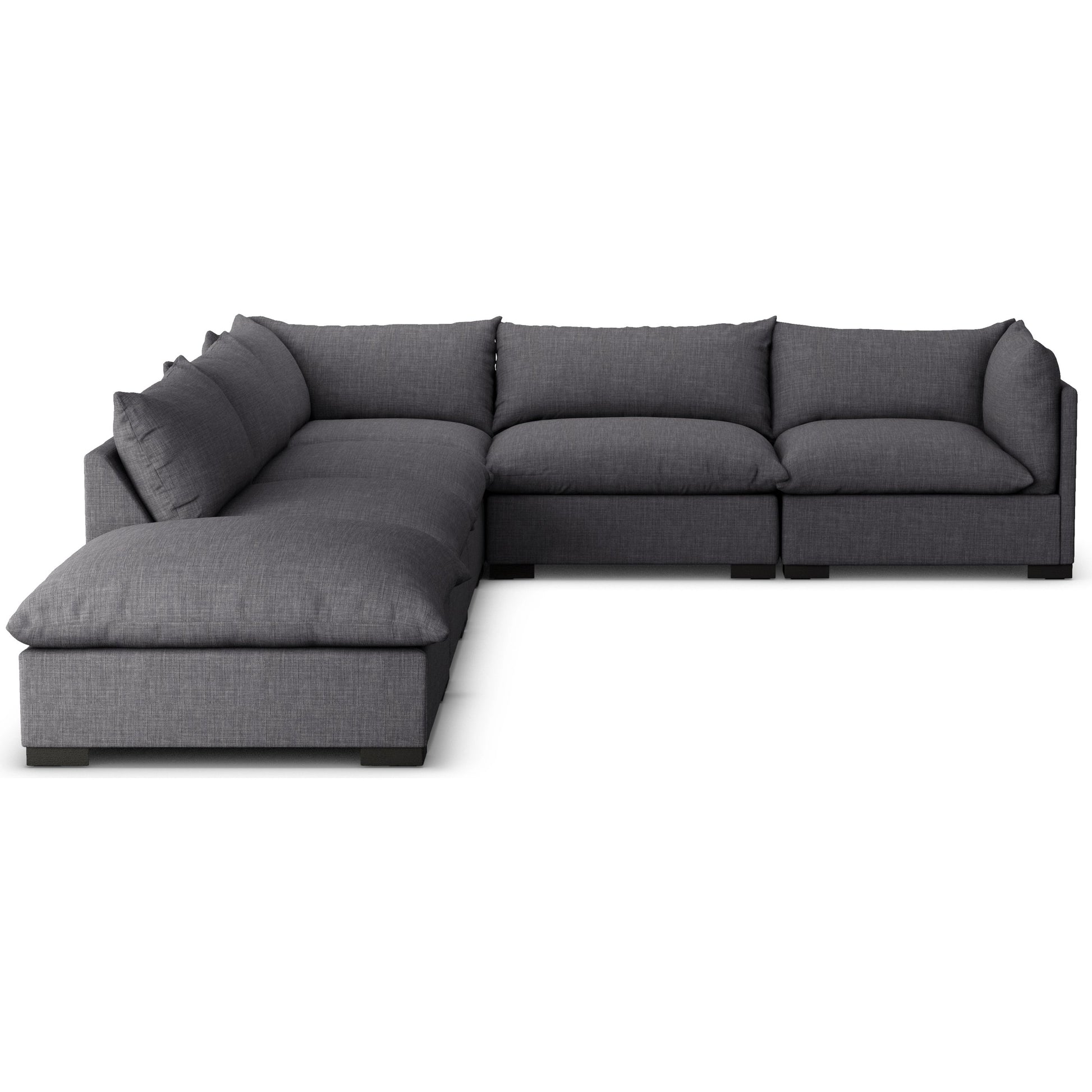 Westwood 5-Piece Sectional by Four Hands. Made from 100% polyester, solid banak, solid pine in a modern style.