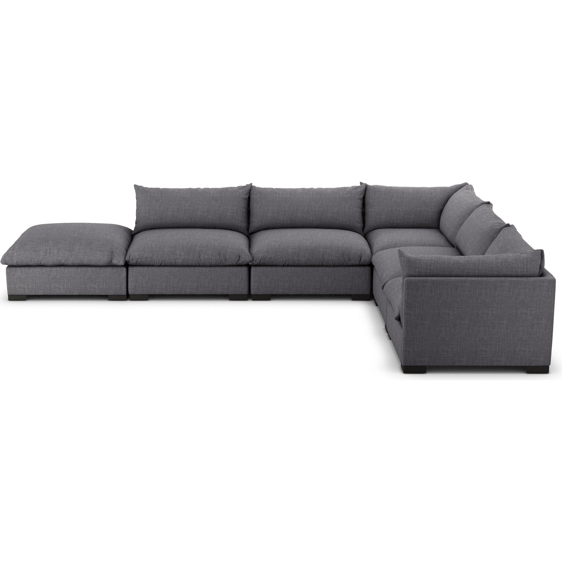 Westwood 5-Piece Sectional by Four Hands. Made from 100% polyester, solid banak, solid pine in a modern style.