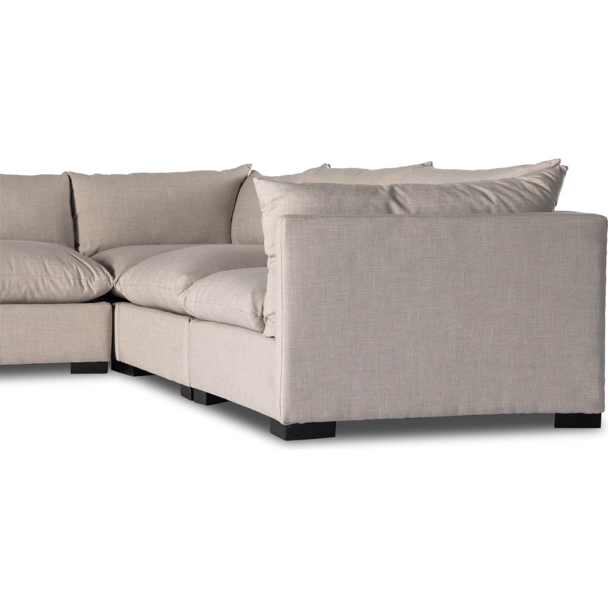 Westwood 5-Piece Sectional by Four Hands. Made from 100% polyester, solid banak, solid pine in a modern style.