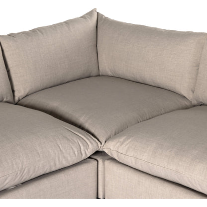 Westwood 5-Piece Sectional by Four Hands. Made from 100% polyester, solid banak, solid pine in a modern style.