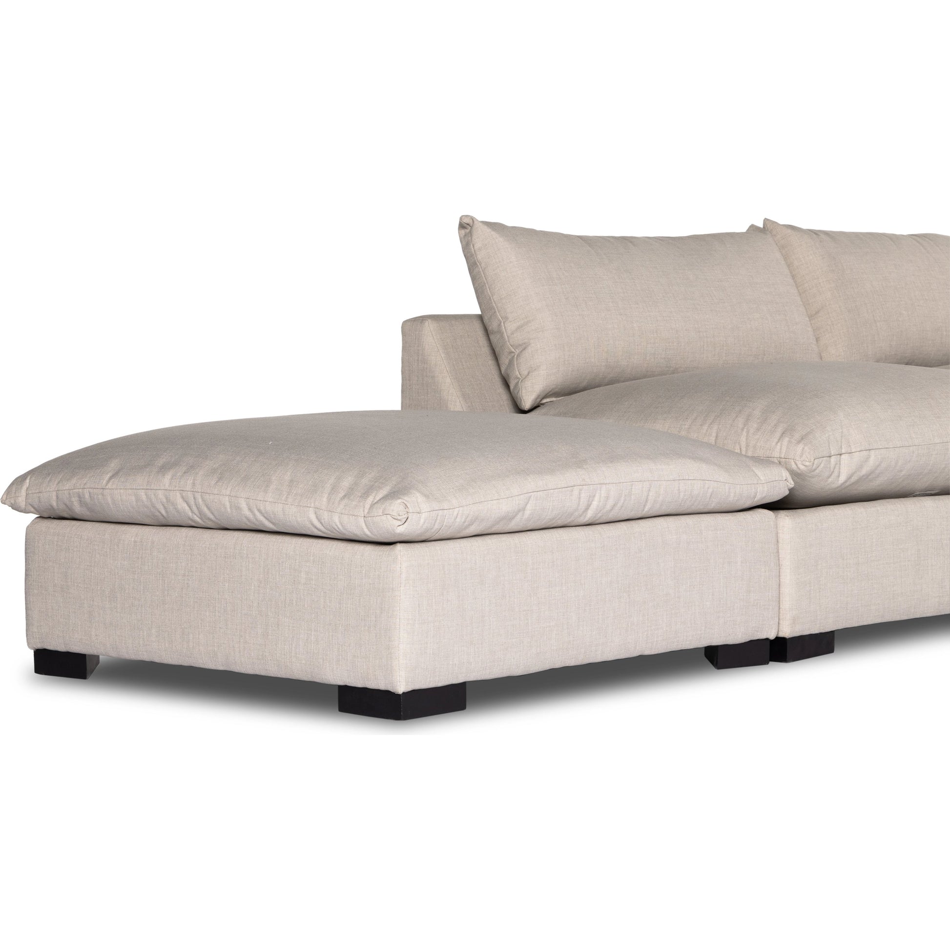 Westwood 5-Piece Sectional by Four Hands. Made from 100% polyester, solid banak, solid pine in a modern style.