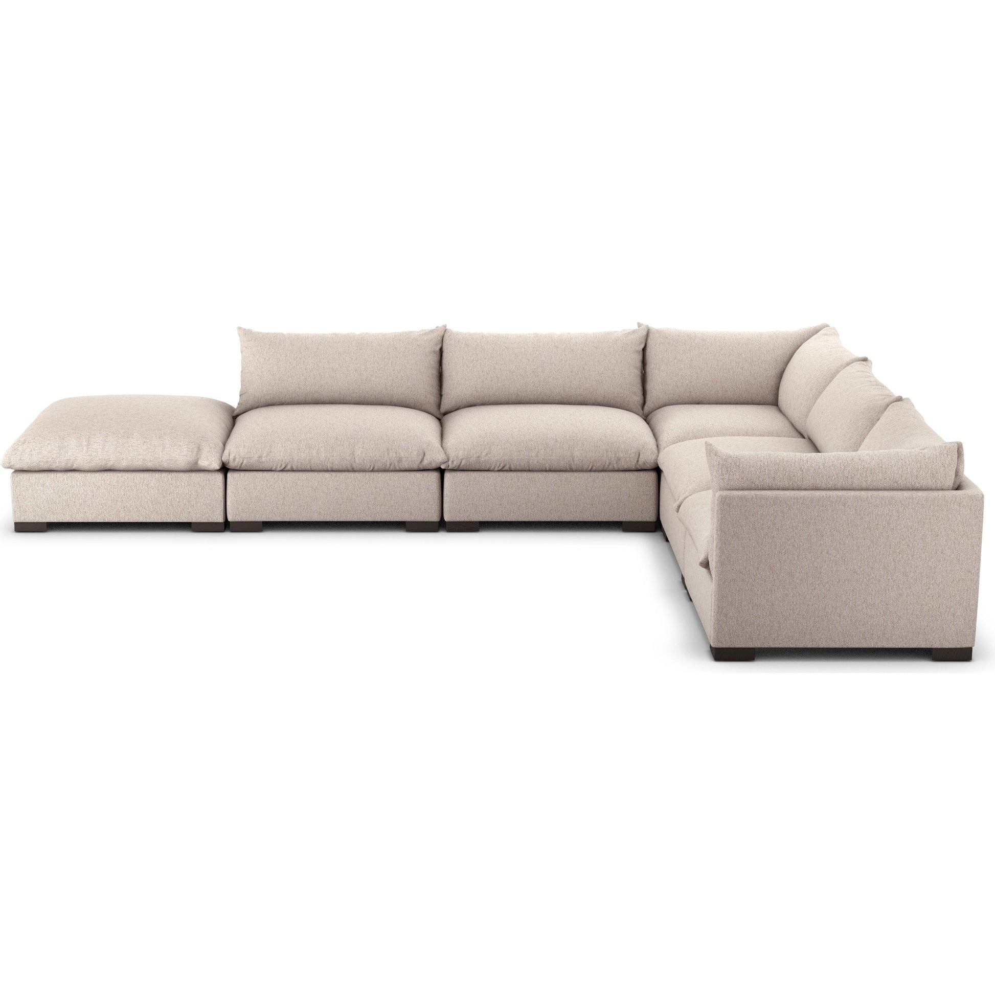 Westwood 5-Piece Sectional by Four Hands. Made from 100% polyester, solid banak, solid pine in a modern style.