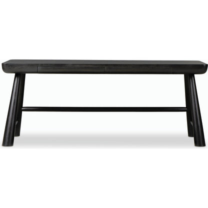 Lorik Desk by Four Hands in worn black acacia. Made from solid acacia in a modern style.