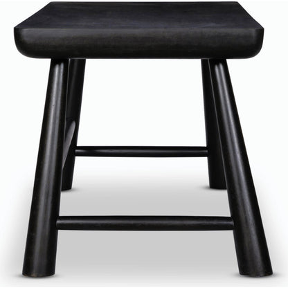 Lorik Desk by Four Hands in worn black acacia. Made from solid acacia in a modern style.