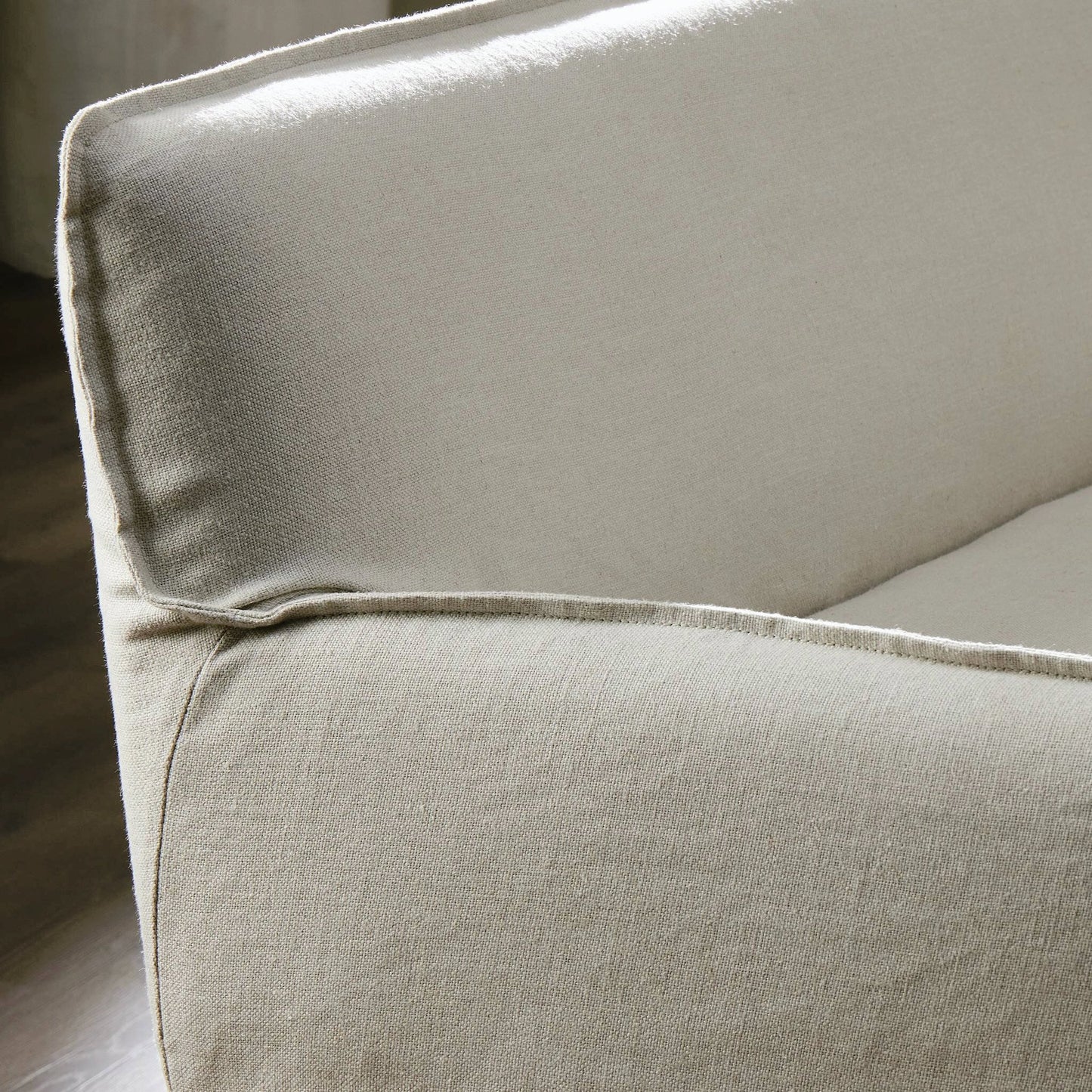 011 SI-2137151,SI-2513352 | Closeup | Addington Slipcover Bench by Four Hands. Made from unique in a modern style.