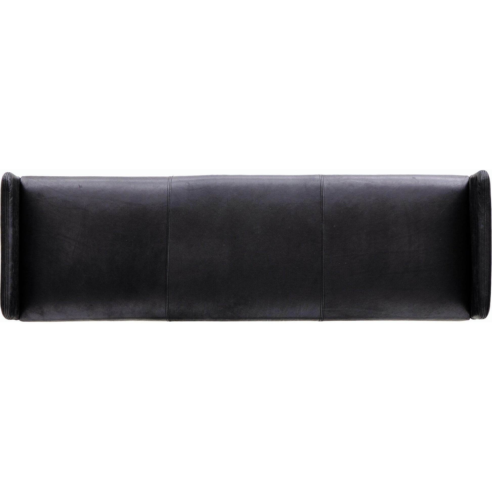 Brickel Backless Bench by Four Hands in heirloom black. Made from top grain leather, iron, 100% polyester in a modern style.
