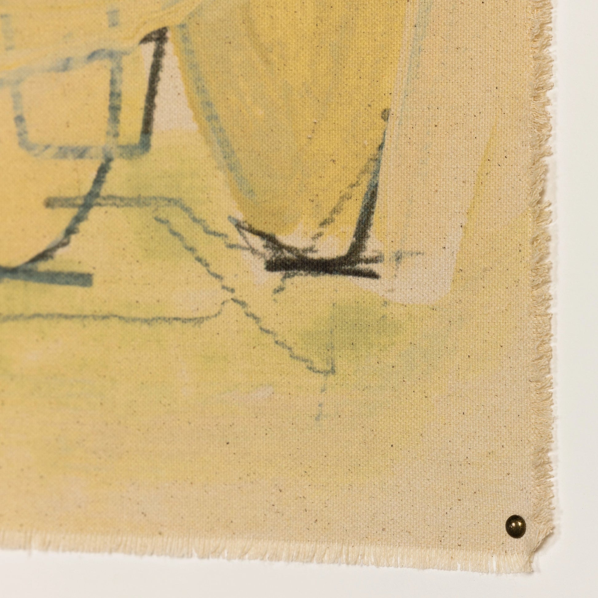 Late Lunch by Dan Hobday by Four Hands in vertical grain 2.5 white oak, fredrix 558 raw canvas, bw8-97 polar white. Made from vertical grain white oak, raw canvas in a modern style.