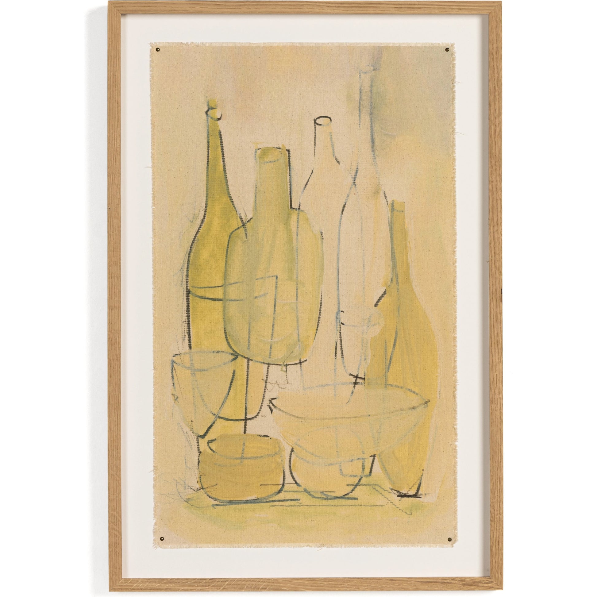 Late Lunch by Dan Hobday by Four Hands in vertical grain 2.5 white oak, fredrix 558 raw canvas, bw8-97 polar white. Made from vertical grain white oak, raw canvas in a modern style.