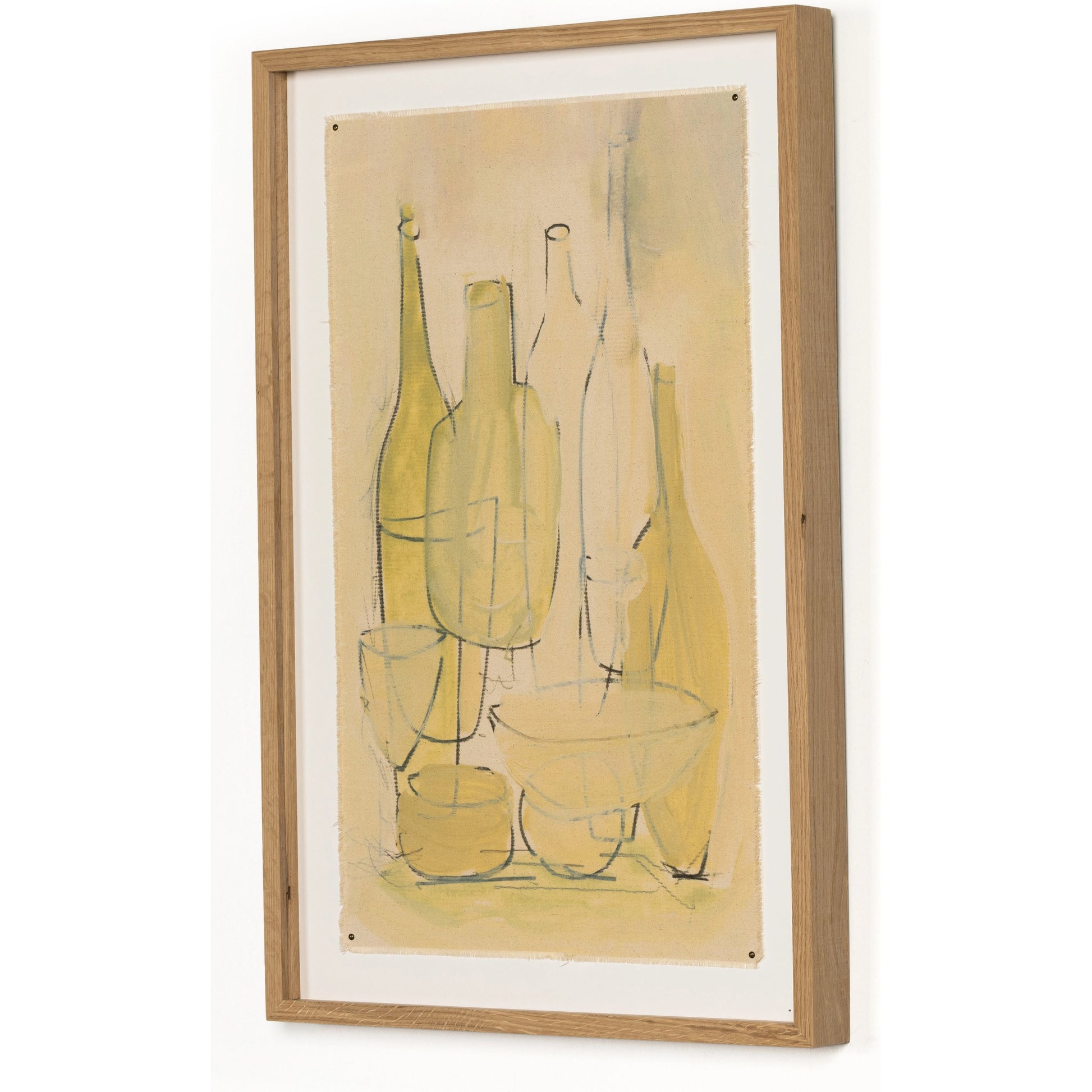 Late Lunch by Dan Hobday by Four Hands in vertical grain 2.5 white oak, fredrix 558 raw canvas, bw8-97 polar white. Made from vertical grain white oak, raw canvas in a modern style.