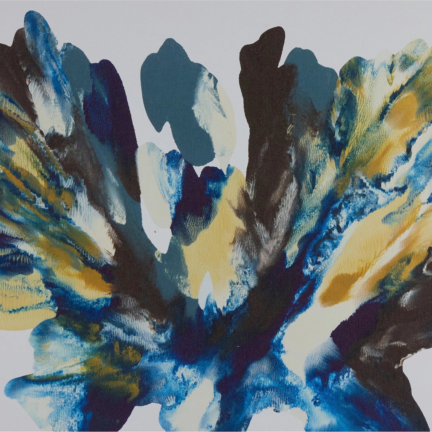 024 SI-2530747 | Closeup | Rorschach Aura Diptych by Orfeo Quagliata by Four Hands in rustic walnut floater, matte canvas. Made from rustic walnut, matte canvas in a eclectic & global style.