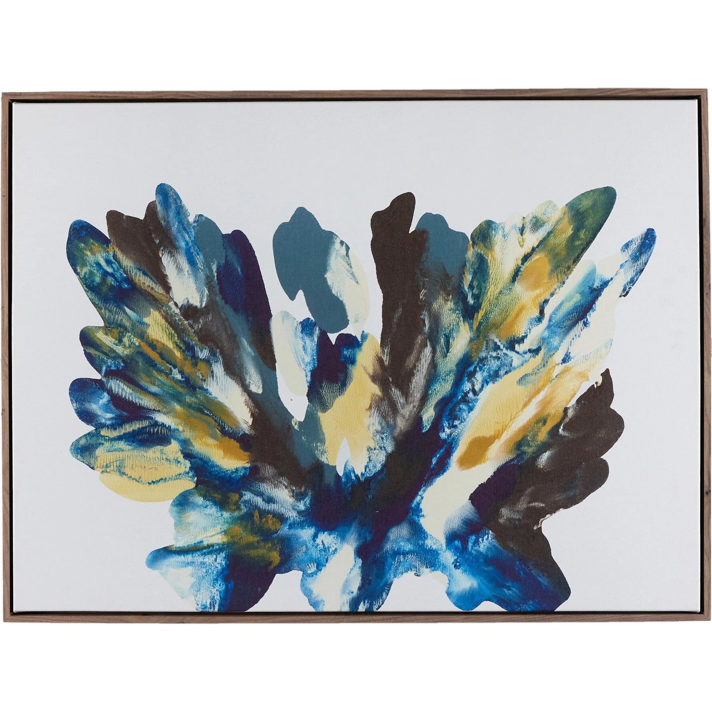 011 SI-2530747 | Additional Silo | Rorschach Aura Diptych by Orfeo Quagliata by Four Hands in rustic walnut floater, matte canvas. Made from rustic walnut, matte canvas in a eclectic & global style.