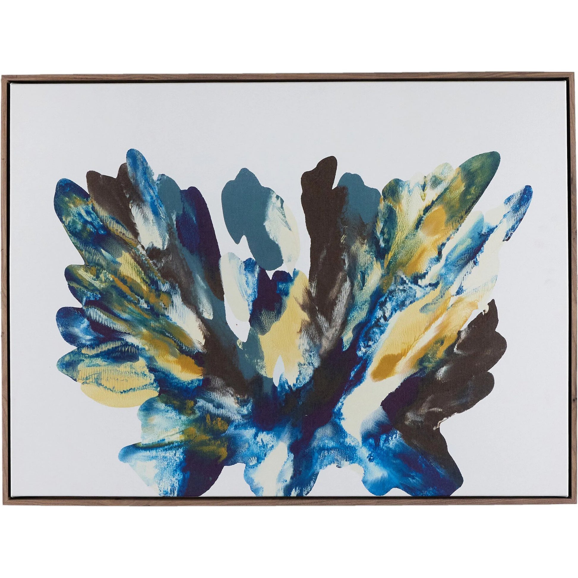 Rorschach Aura Diptych by Orfeo Quagliata by Four Hands in rustic walnut floater, matte canvas. Made from rustic walnut, matte canvas in a eclectic & global style.